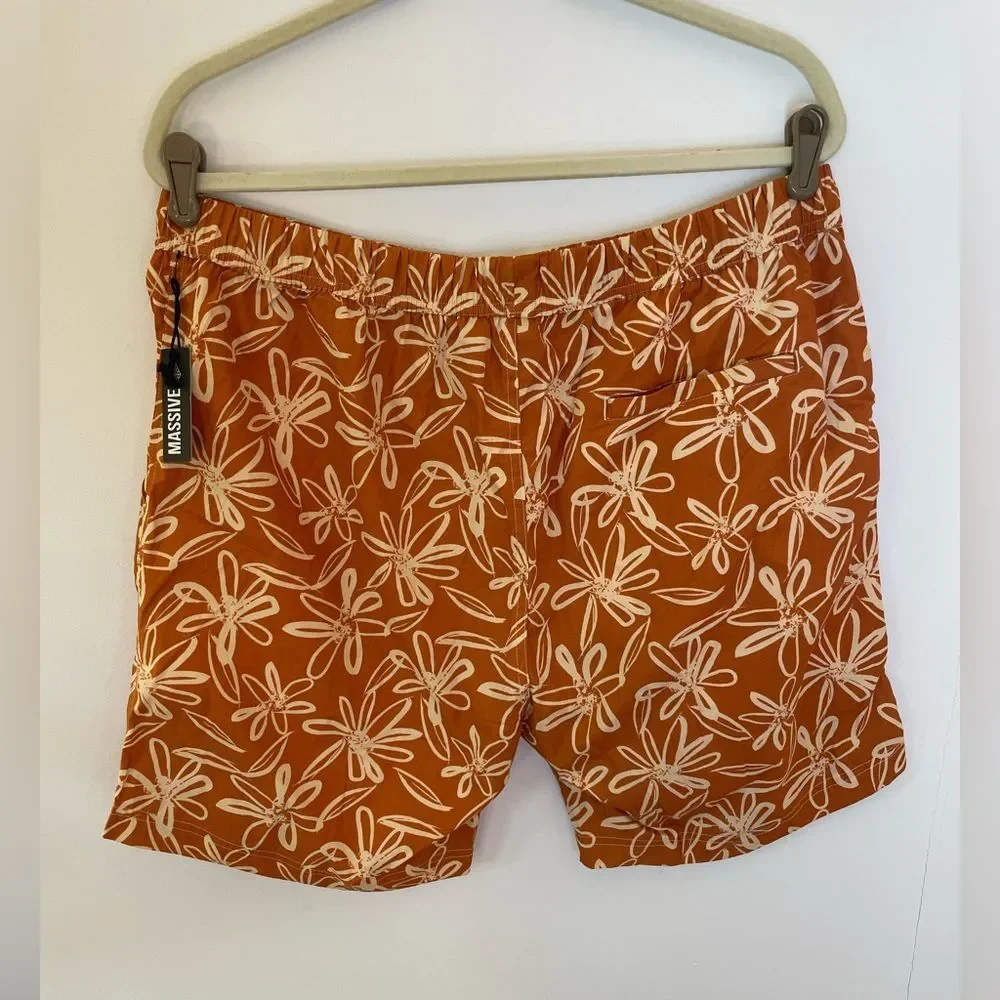 Super Massive Shop Men’s Swimming Trunks | Brown size large NEW WITH TAGS